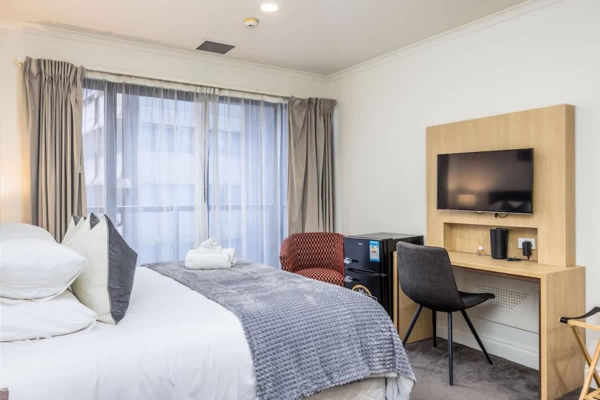 Highrise Studio Apartment W/ Ac, Pool & Gym In Auckland Cbd Exterior foto
